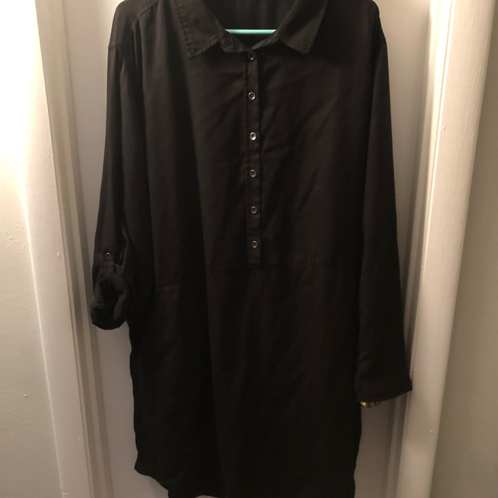 Black buttons down dress